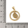 Brass Micro Pave Clear Cubic Zirconia Pendants KK-R162-085G-3