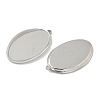 304 Stainless Steel Pendant Cabochon Settings STAS-D127-11P-2