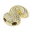 Rack Plating Brass Micro Pave Clear Cubic Zirconia Pendants KK-R163-05S-G-2