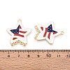 Independence Day Alloy Enamel Star Chandelier Component Links ENAM-T021-73A-G-3