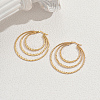 Stainless Steel Triple Hoop Earrings ZM0162-5