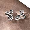 Flower 316 Stainless Steel Non- Piercing Cartilage Earrings AJEW-C044-07B-AS-3
