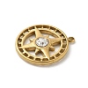 304 Stainless Steel Rhinestone Pendants STAS-I322-33G-04-2