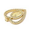 Brass Micro Pave Cubic Zirconia Pendants KK-E068-VB097-4