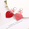 Valentine's Day Iron Acrylic Leverback Earrings WGDAD85-01-2