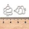 Hollow 201 Stainless Steel Pendants STAS-F337-10E-P-3