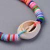 Eco-Friendly Handmade Polymer Clay Heishi Beads Kids Braided Bracelets BJEW-JB04317-05-3