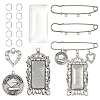 DIY Rectangle Pendant Making Kits DIY-FS0009-40-1