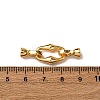 Brass Fold Over Clasps KK-Z121-26G-3