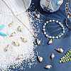30Pcs Electroplated Spiral Shell Pendants SSHEL-SC0001-29B-4
