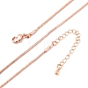 Brass Snake Chains Necklaces for Women NJEW-D302-14RG-2