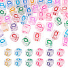 50Pcs Acrylic European Beads MACR-TADJ0001-13O-2