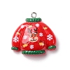 Christmas Opaque Resin Pendants RESI-A049-05H-1