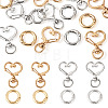 10Pcs 2 Colors Heart Alloy Swivel Snap Hook Clasps & 10Pcs 2 Colors Alloy Spring Gate Rings Findings Kits FIND-TADJ0001-23-2
