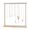 Rectangle Wooden Necklace Organizer Display Stands NDIS-WH0010-36B-1