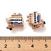 Alloy Enamel European Beads FIND-Q115-05RG-3