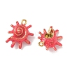 304 Stainless Steel Enamel Pendants STAS-L316-22G-02-2