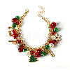 Christmas Alloy Enamel Charm Bracelets FS-WGFB03E-04-1