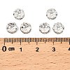 Brass Rhinestone Spacer Beads X-RB-A006-7MM-S-3