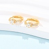Star 925 Sterling Silver Micro Pave Clear Cubic Zirconia Hoop Earrings EJEW-K317-07G-3