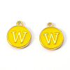 Golden Plated Alloy Enamel Charms X-ENAM-S118-09W-2