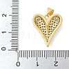 Brass Micro Pave Cubic Zirconia Pendants KK-K298-15E-G-3