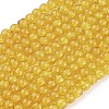 Spray Painted Crackle Glass Beads Strands X-CCG-Q001-8mm-10-2