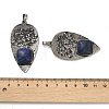 Natural Lapis Lazuli Square Big Pendants G-F763-07AS-06-3