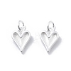 925 Sterling Silver Love Heart Charms STER-D302-10S-1