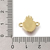 Brass Enamel Sacred Heart of Jesus Links Connector Charms KK-M101-06G-3