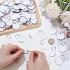 Aluminum & Paper Hanging Price Tags with Rings DIY-SP0007-89B-3