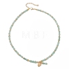 Natural Green Aventurine & Synthetic Non-magnetic Hematite Bamboo Joint Beaded Necklaces NJEW-JN05725-02-4
