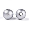 Spray Painted Round Natural Schima Wood Beads WOOD-A018-14mm-02-2