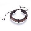 Leather Cord Bracelets BJEW-F347-09-2