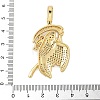 Brass Micro Pave Cubic Zirconia Pendants KK-P293-35C-G-3