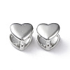 Rack Plating Brass Heart Hoop Earrings for Women EJEW-M215-04P-2