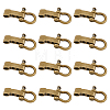 12Pcs Tibetan Style Alloy D-Ring Anchor Shackle Clasps FIND-FH0008-01-1