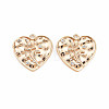 Brass Micro Pave Clear Cubic Zirconia Pendants KK-S364-184-1