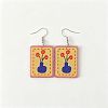 Acrylic Glitter Powder Dangle Earrings for Women WGA022A-06-1