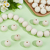 30Pcs Natural Unfinished Wood Beads WOOD-PA0001-59-4