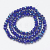 Electroplate Opaque Solid Color Glass Beads Strands EGLA-A034-P4mm-I14-2