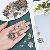 72Pcs 18 Styles Tibetan Style Alloy Connector Charms FIND-SC0003-34-3