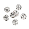 SHEGRACE Brass Micro Pave Clear Cubic Zirconia Spacer Beads XGRQ1U734-308P-2