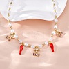 Brass Micro Pave Clear Cubic Zirconia Beaded Necklaces NJEW-Z059-06G-02-1