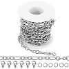 304 Stainless Steel Figaro Chains Chains FIND-SC0012-50C-P-1