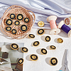  24Pcs 3 Style 1-Hole Zinc Alloy Enamel Shank Buttons BUTT-NB0001-65B-4