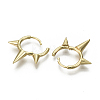 Brass Huggie Hoop Earrings EJEW-S201-212G-NF-1