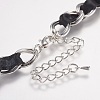 Iron Double Link Chain Necklaces NJEW-J023-14P-3