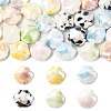 26Pcs 6 Colors Shell Shape Glazed Porcelain Beads PORC-FS0001-35-1