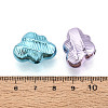 Textured Plating Opaque Acrylic Beads PACR-T018-09M-3